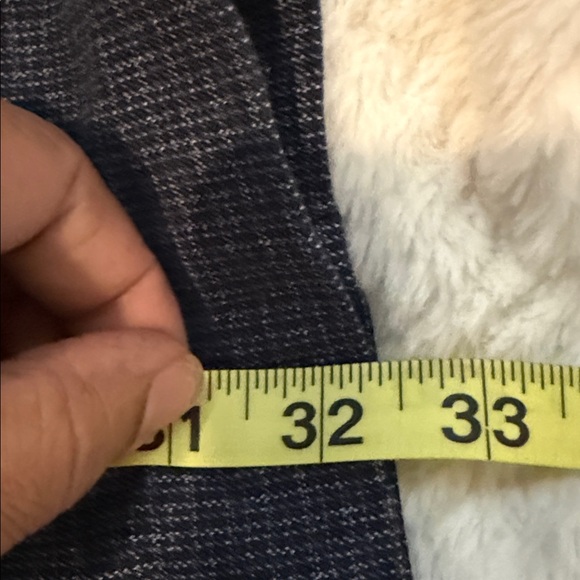 Banana Republic Slim Tapered Blue  Plaid Men’s Pants Size 34/32 - Picture 6 of 9